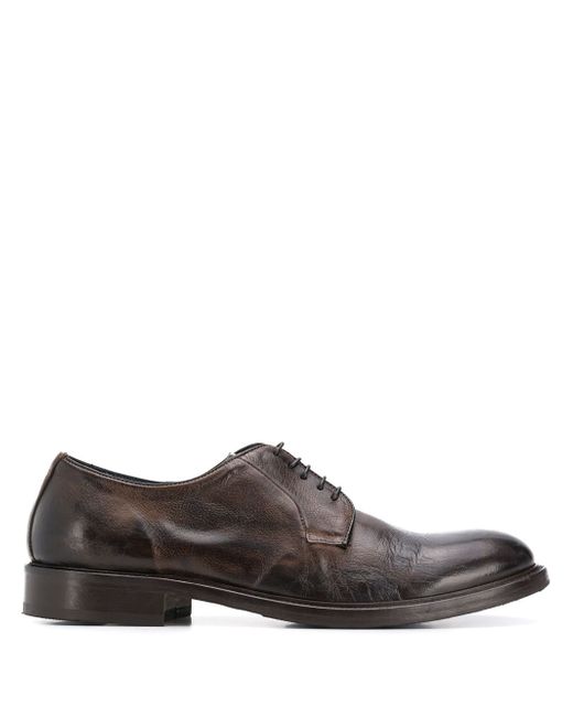 Le Qarant wrinkle effect derby shoes