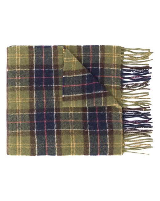Barbour tartan knitted scarf