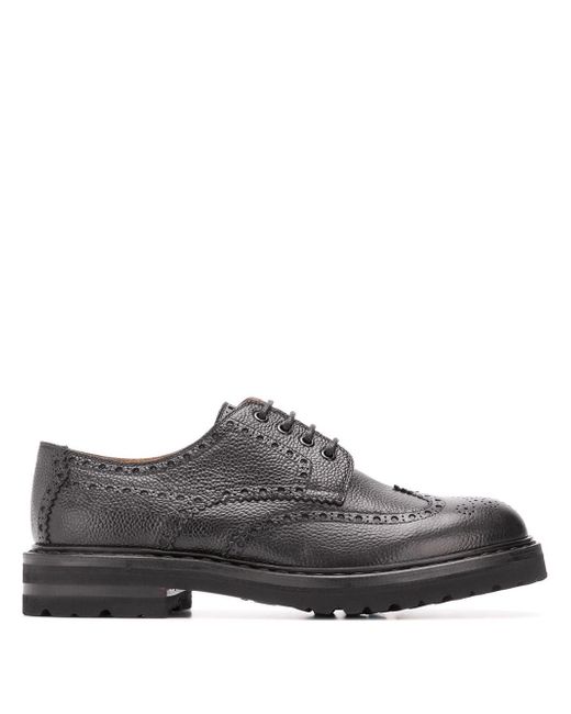 Henderson Baracco lace-up perforated brogues Black