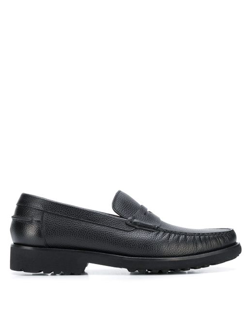 a. testoni embossed-detail loafers