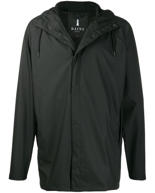 Rains hooded short coat Black