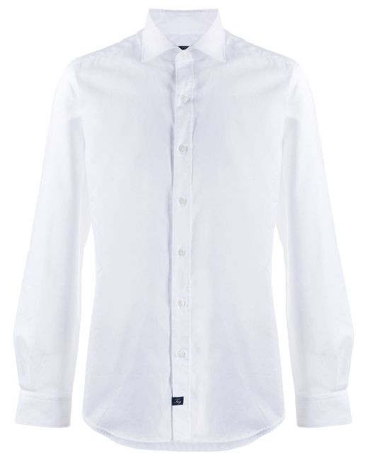 Fay plain formal shirt White
