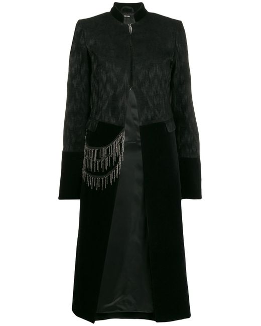 Isabel Benenato chain-detail long coat Black