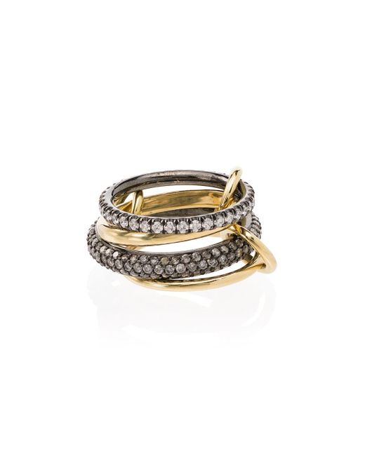 Spinelli Kilcollin 18kt gold Vega four-link stacked ring