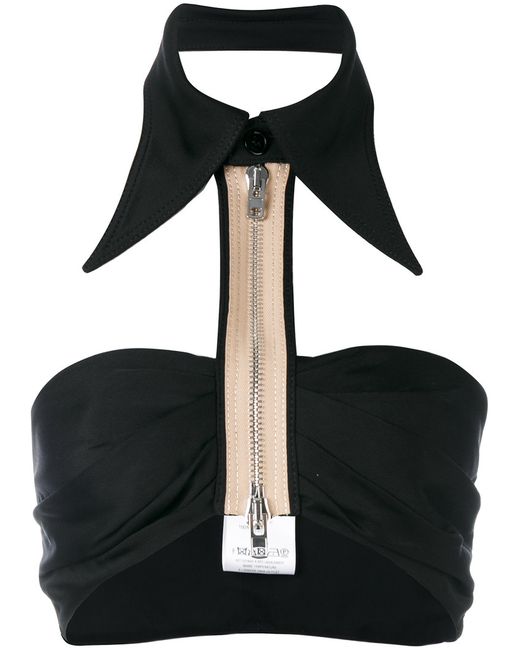 Givenchy zipper collared bralette