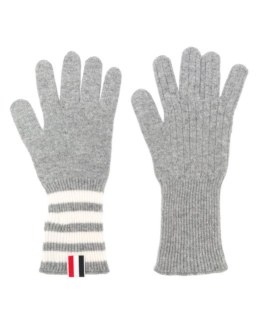Thom Browne 4-bar Gloves Grey