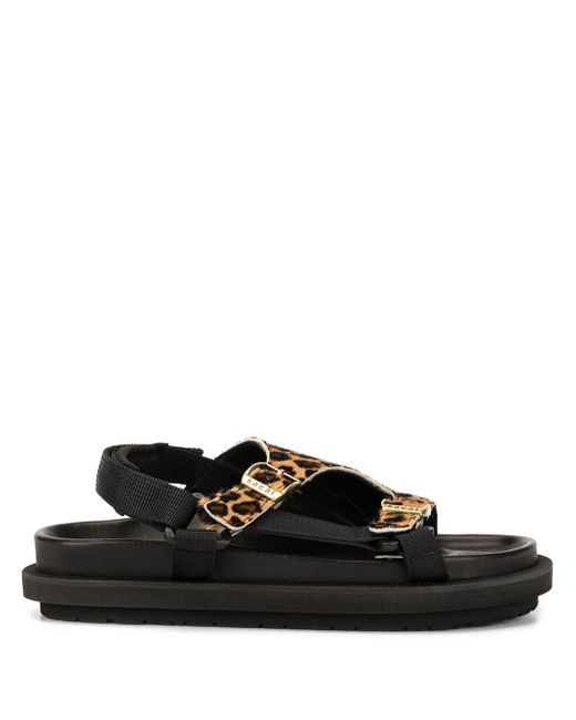 Sacai leopard print sandals