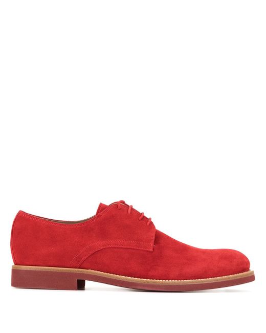 Manolo Blahnik tonal derby shoes Red