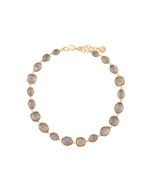 Goossens Cabochons embellished necklace Gold