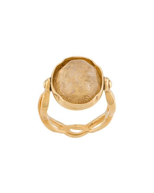 Goossens Cabochons oval ring Gold