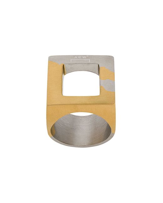 A-Cold-Wall chunky square ring Silver
