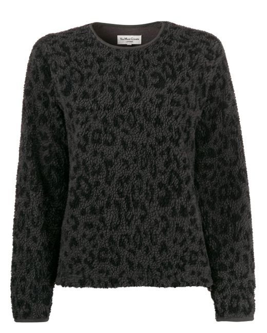 Ymc animal pattern shearling sweater Grey