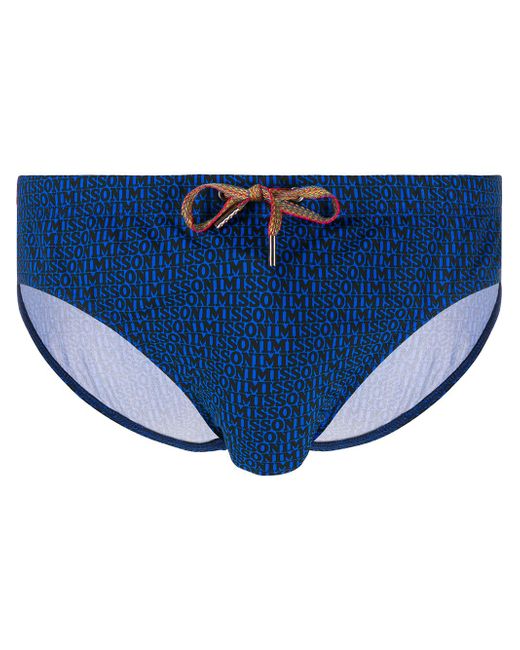 Missoni Mare logo-print swim briefs Blue
