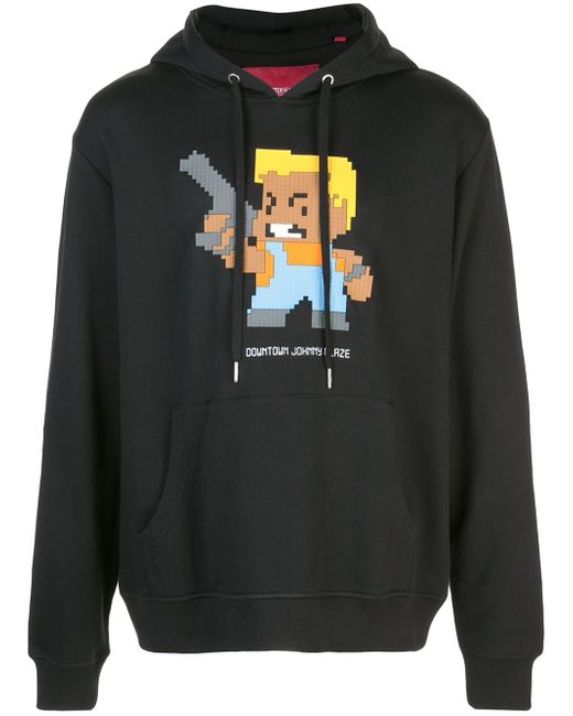 Mostly Heard Rarely Seen Downtown Johnny Blaze pixelated hoodie