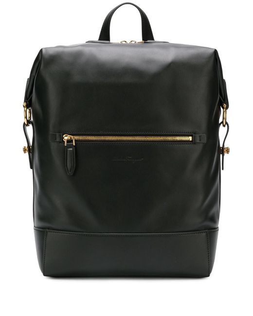 Salvatore Ferragamo leather backpack Black