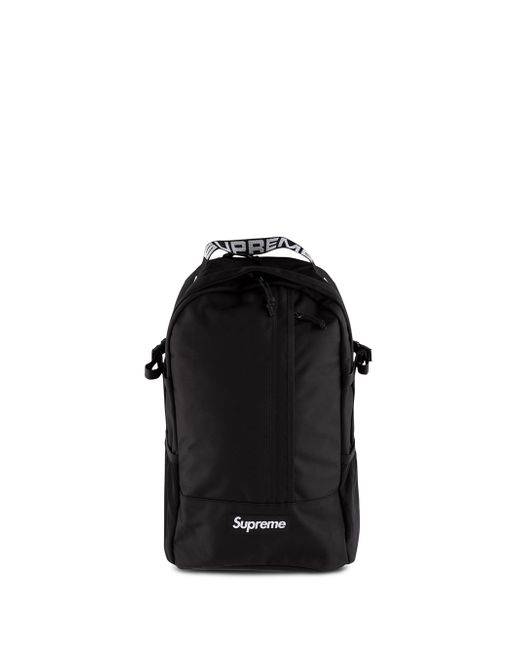Supreme logo backpack Black
