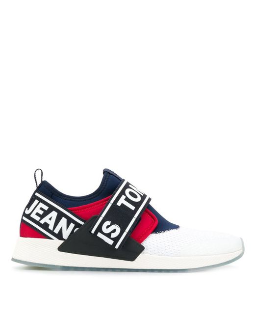 Tommy Jeans logo slip-on sneakers White