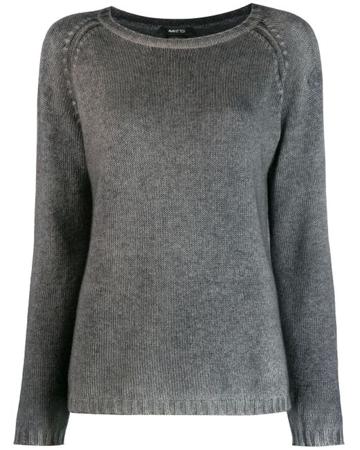 Avant Toi ribbed knit detail sweater Grey