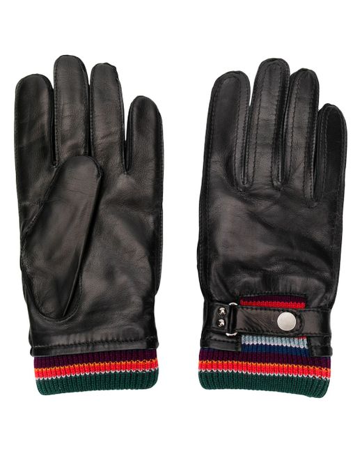 Paul Smith stripe detailed driving gloves