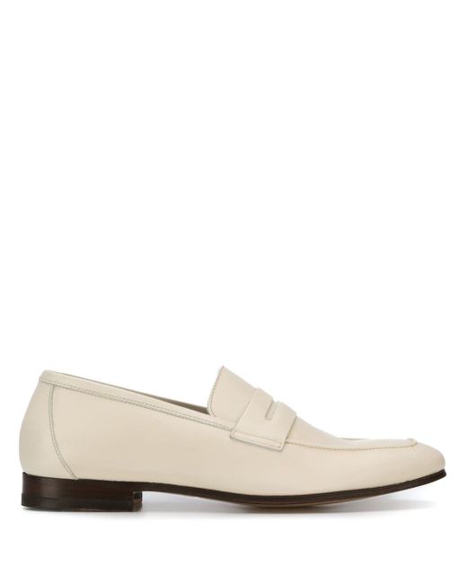 Paul Smith stitched leather loafers White