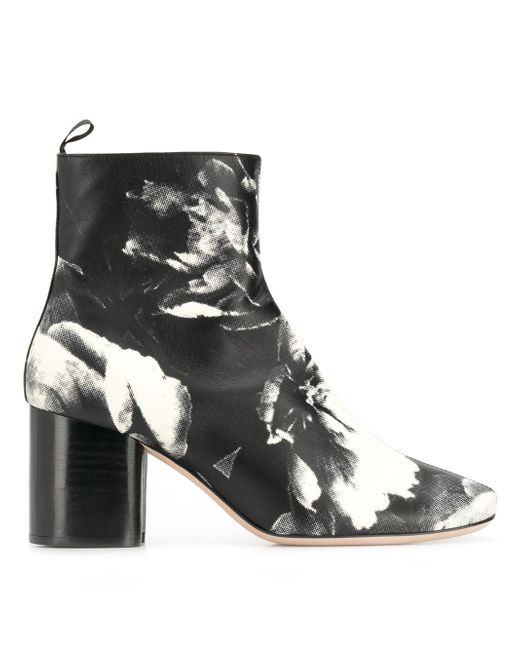 Paul Smith printed Moss ankle boots Black