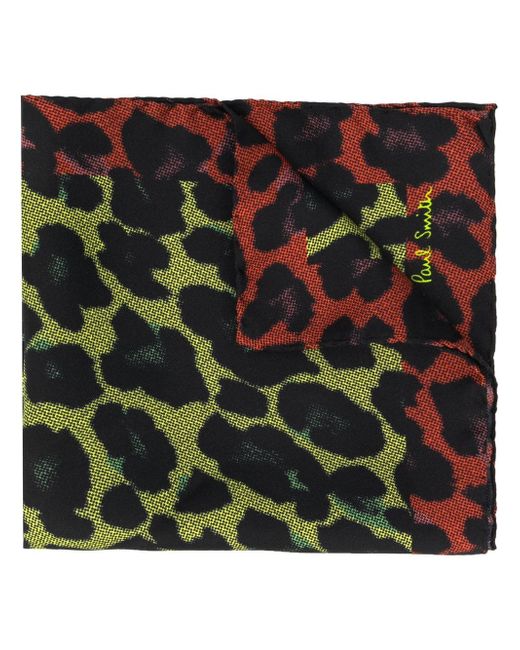 Paul Smith leopard print pocket square scarf