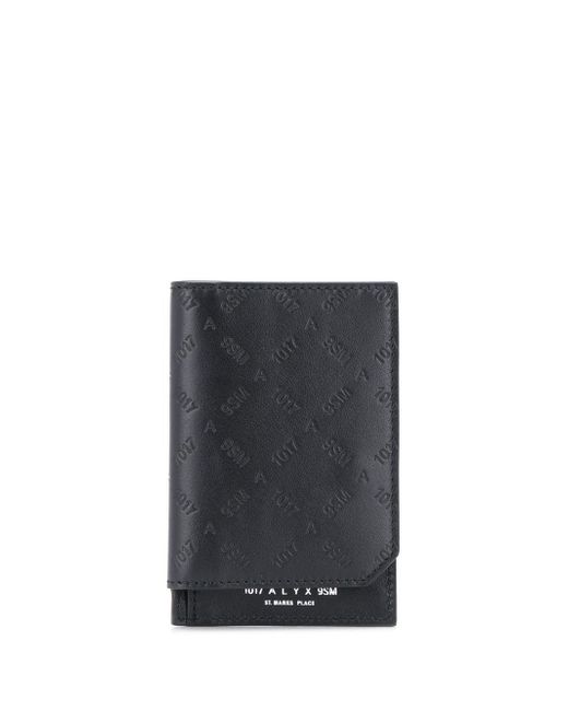 1017 Alyx 9Sm logo embossed bi-fold wallet Black
