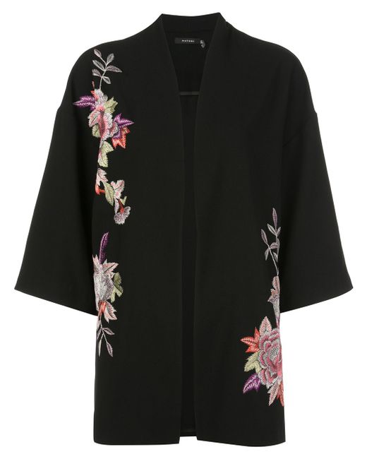 Natori kimono style coat Black
