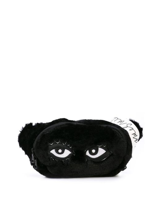 Haculla Eye faux-fur belt bag Black