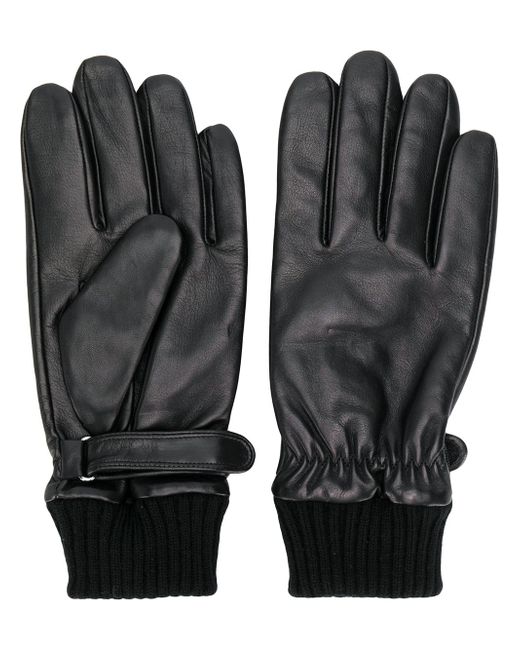 Karl Lagerfeld touch-strap gloves Black
