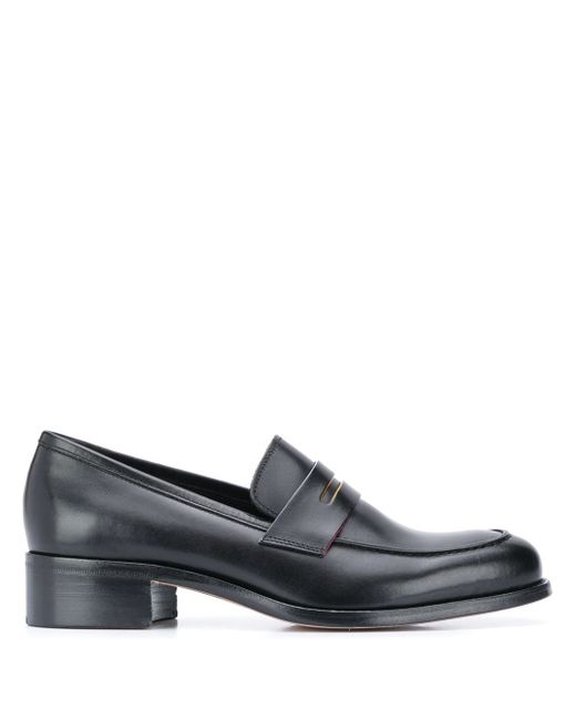 Paul Smith colour trimmed loafers Black