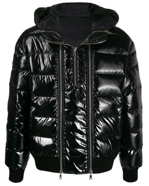 Balmain quilted down jacket Black