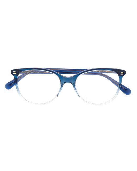 Gucci gradient effect round frame glasses