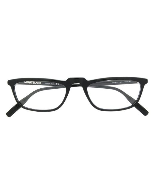 Montblanc matte-finish square frame glasses