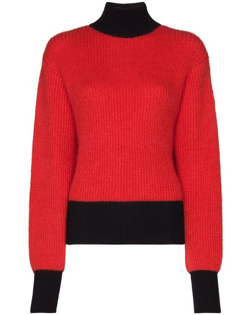 Fusalp Muzelle mohair turtleneck sweater Red