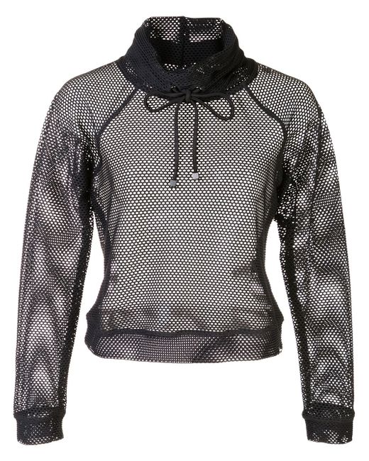 Koral Pump open mesh sweater Black