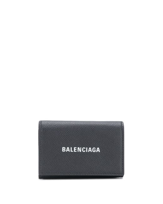 Balenciaga logo-print card case
