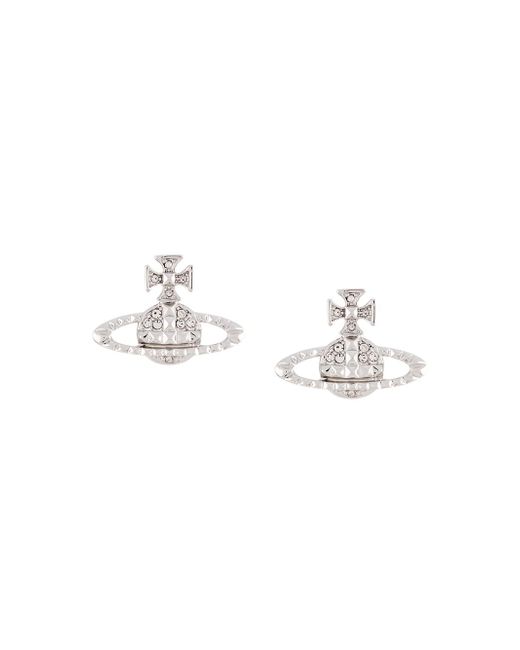 Vivienne Westwood rhinestone-embellished logo earrings