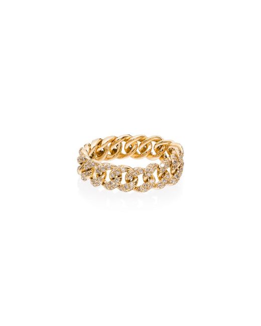 Shay 18kt gold link diamond ring