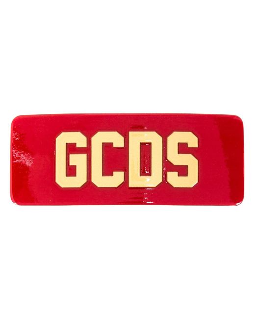 Gcds curved front logo hair clip Red