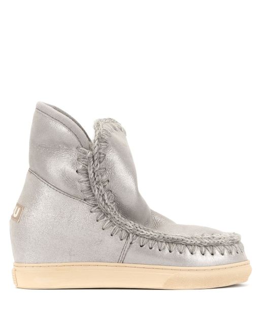 Mou inner wedge boots SILVER