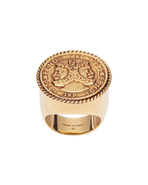 Fendi engraved detail ring GOLD