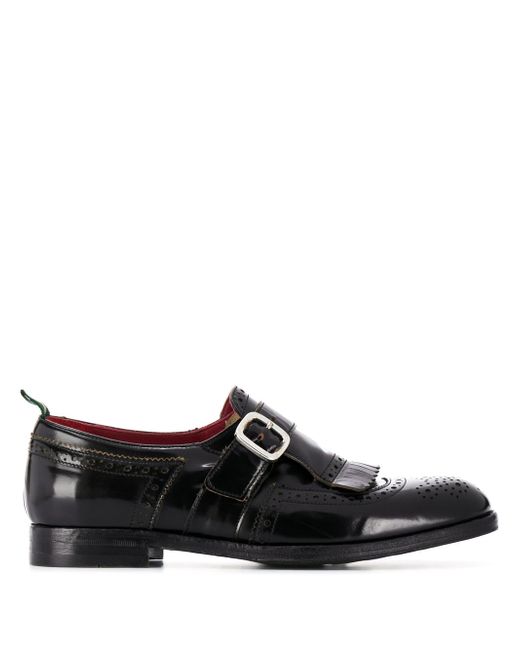 Green George buckled oxford shoes Black