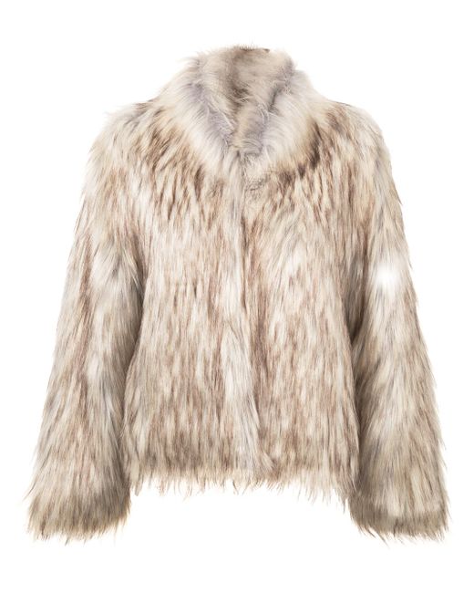Unreal Fur textured fitted jacket