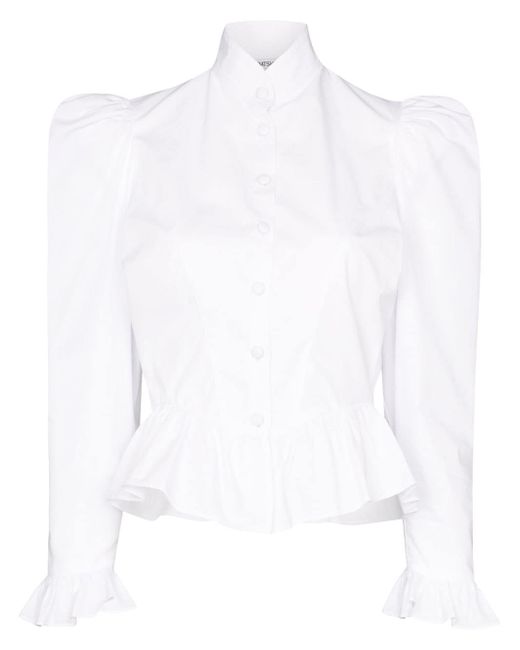 Batsheva High neck buttoned blouse