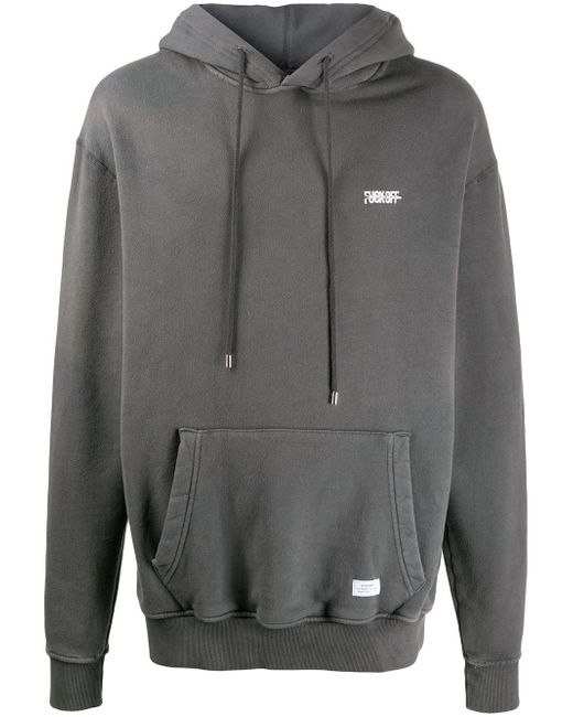 Stampd oversized logo patch hoodie Grey
