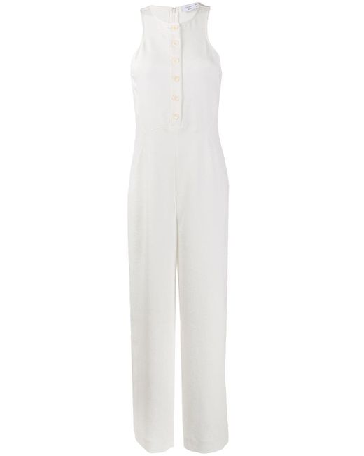 Proenza Schouler buttoned sleeveless jumpsuit White