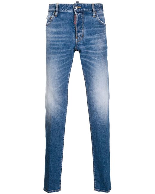 Dsquared2 distressed straight leg jeans