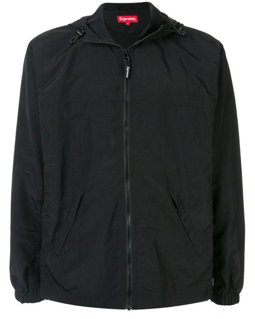 Supreme 2-tone zip-up jacket Black