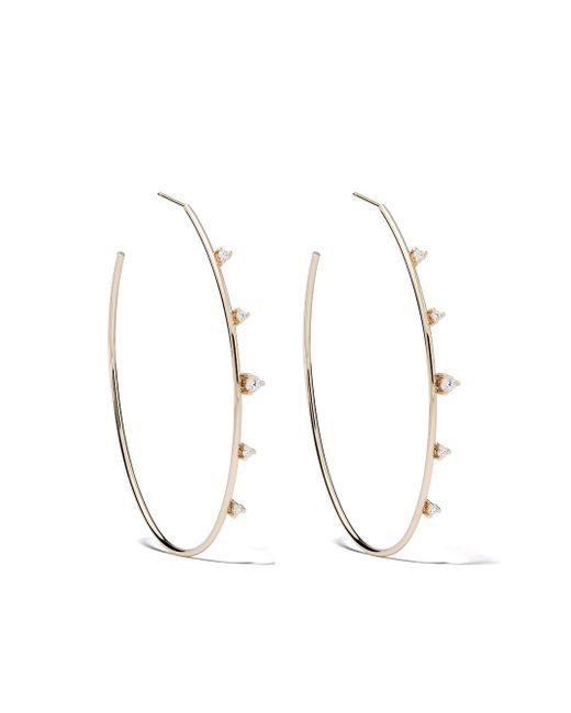 Mizuki 14kt gold diamond hoop earrings